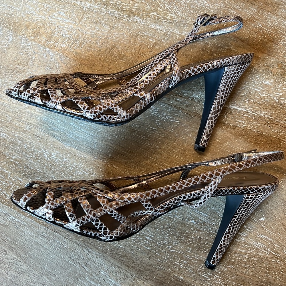 Calvin Klein Bronze Night Owl Slingback - Picture 5 of 9